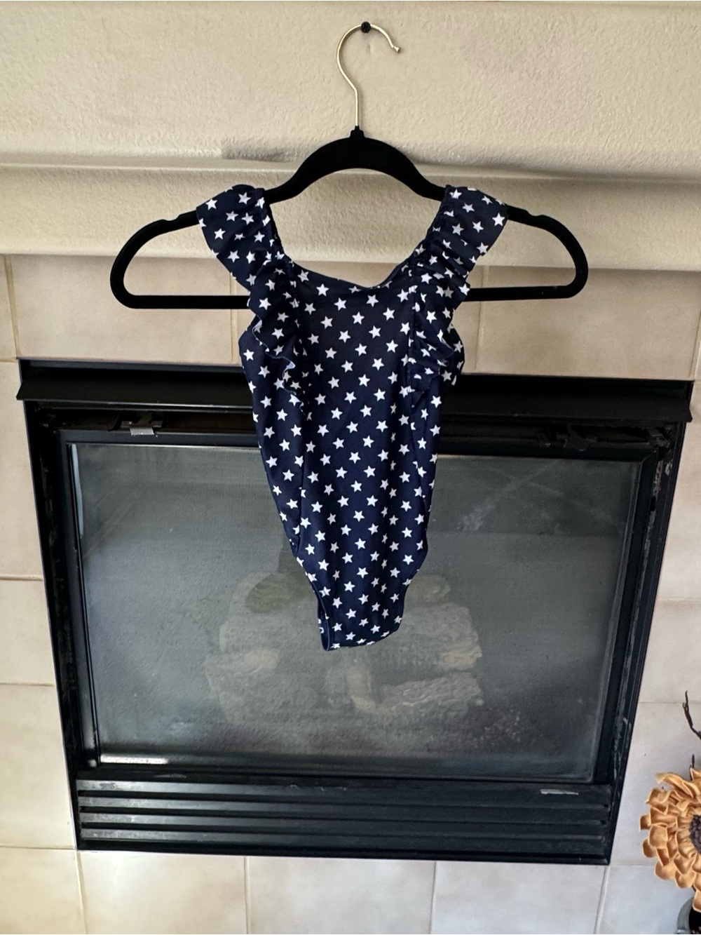 Old Navy Navy and White Star One-Piece Swimsuit